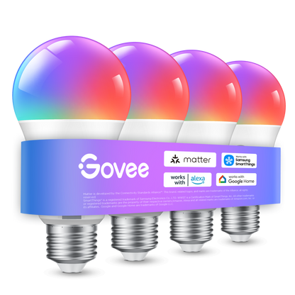 【Business Only】Govee A19 Smart LED Light Bulbs E26 800lm