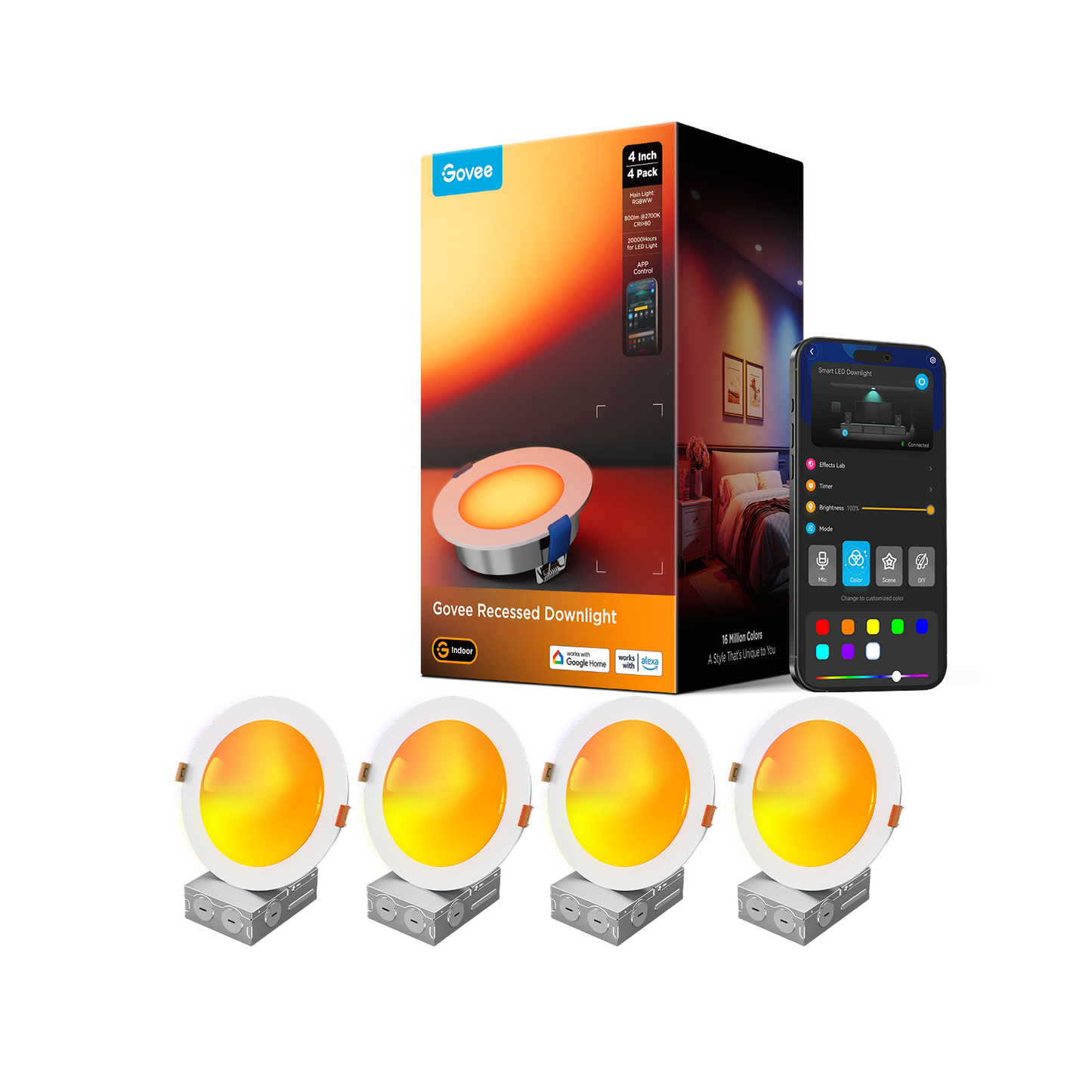 【Business Only】Govee 4-Inch Smart Recessed Lighting