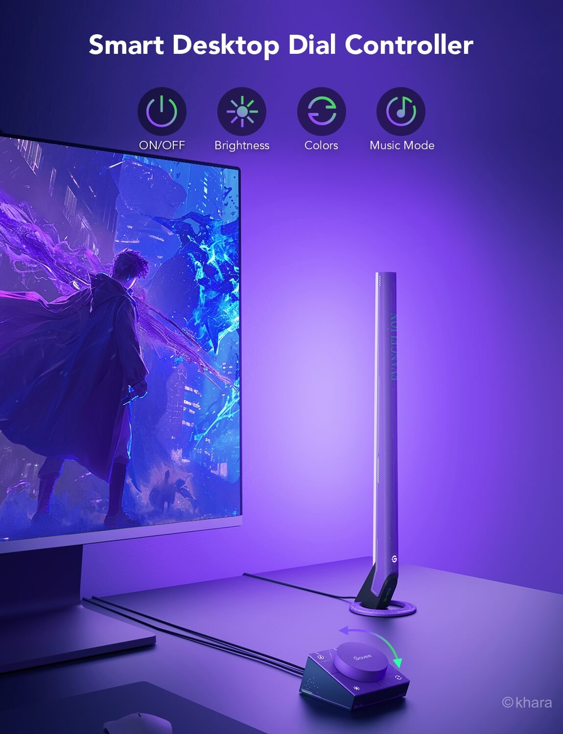 Refurbished Govee RGBIC Wi-Fi Gaming Light Bars with Smart Controller