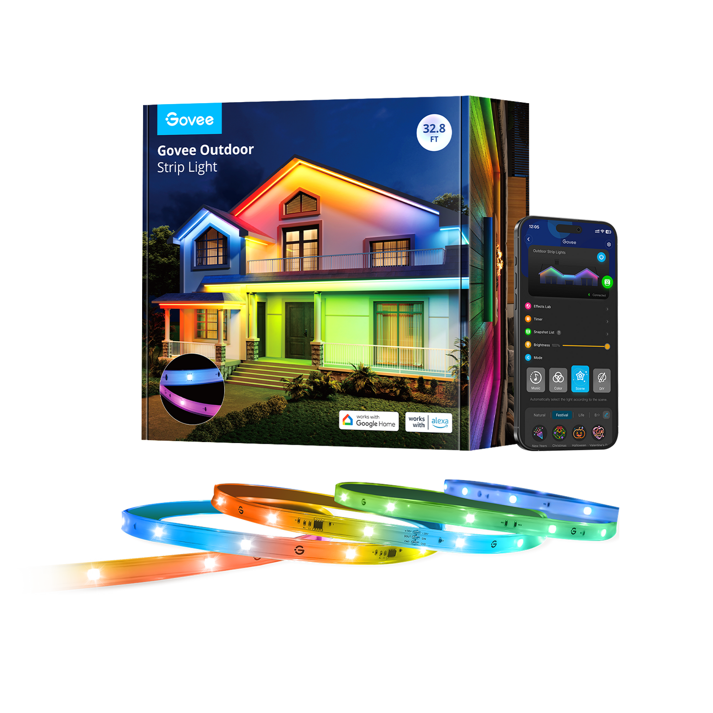 [Business Only] Govee Wi-Fi RGBIC Outdoor Strip Lights