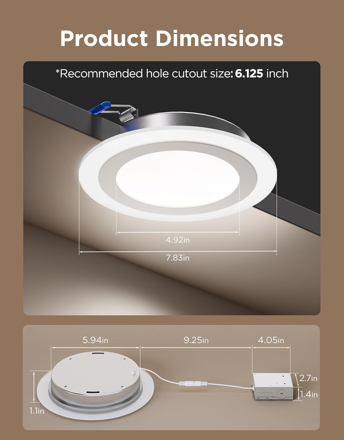 【Business Only】Govee 4/6 Inch Smart Recessed Lights Pro with Night Light