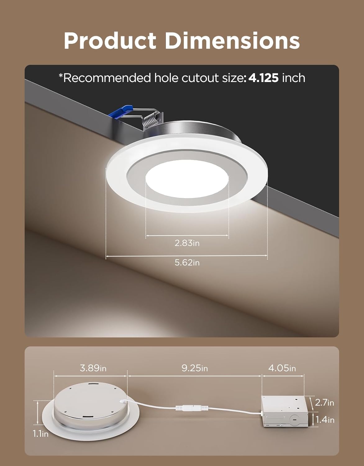 【Business Only】Govee 4/6 Inch Smart Recessed Lights Pro with Night Light