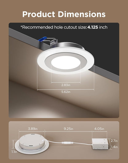 【Business Only】Govee 4/6 Inch Smart Recessed Lights Pro with Night Light