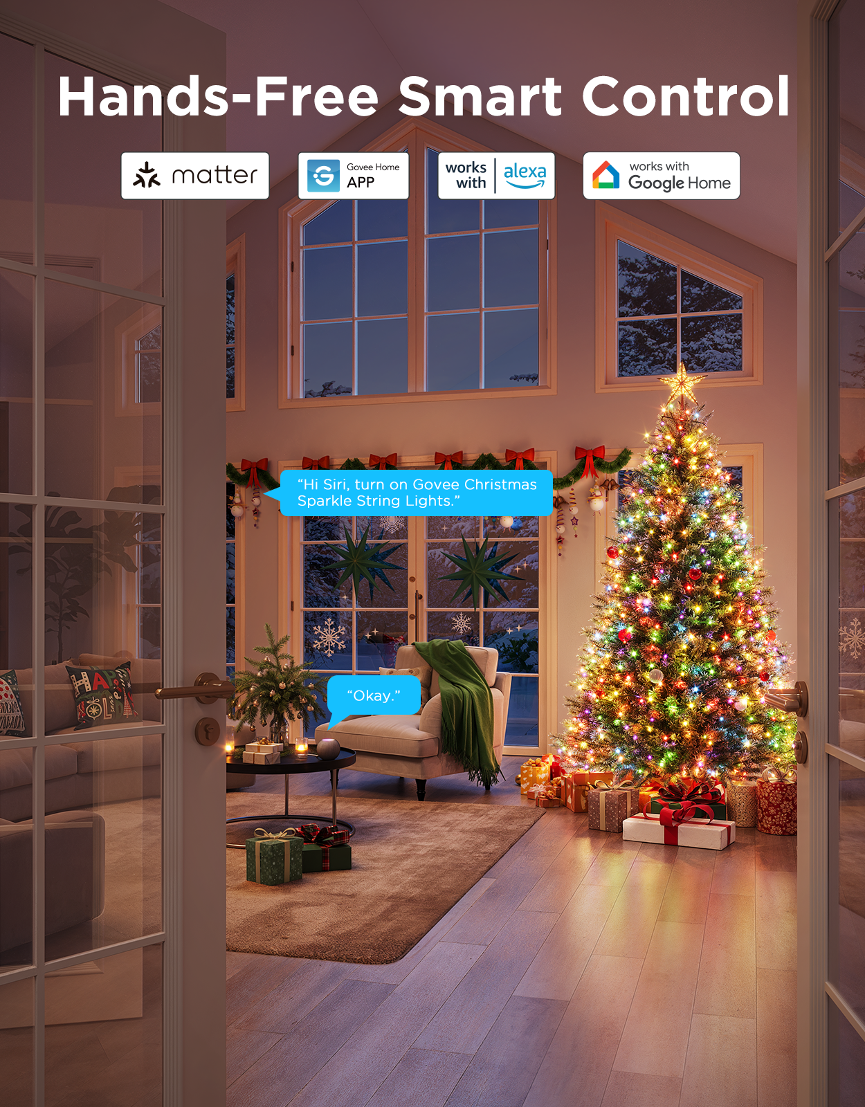 Refurbished Govee Christmas Sparkle String Lights