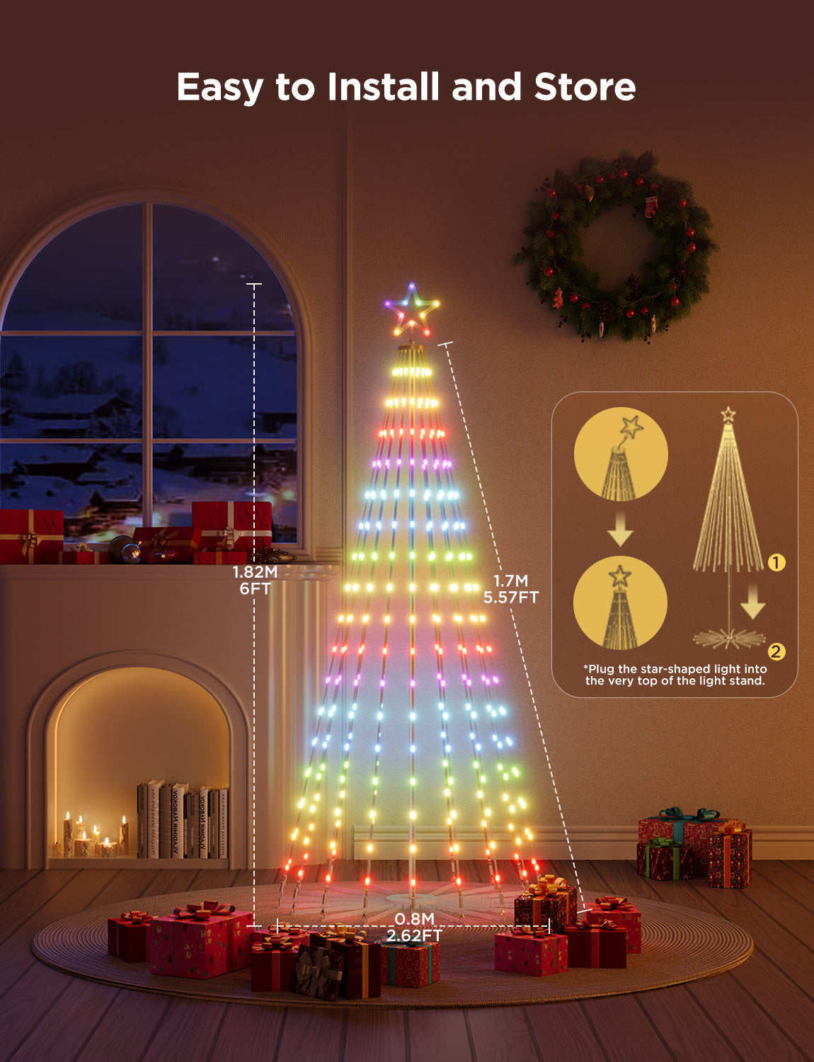 Refurbished Govee Cone Tree Lights