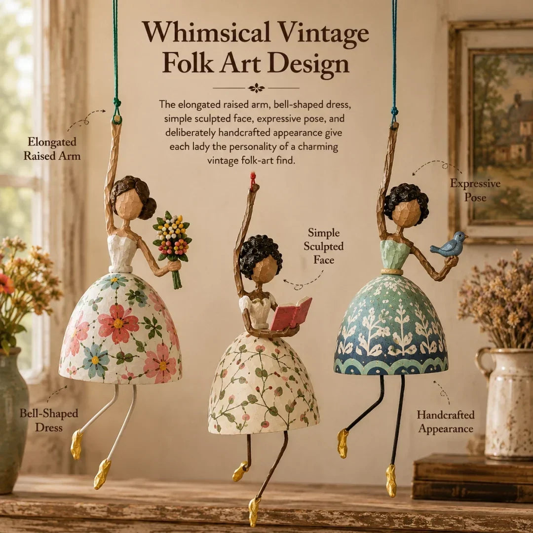🌸💃🌸Whimsical Dancing Lady Hanging Ornament