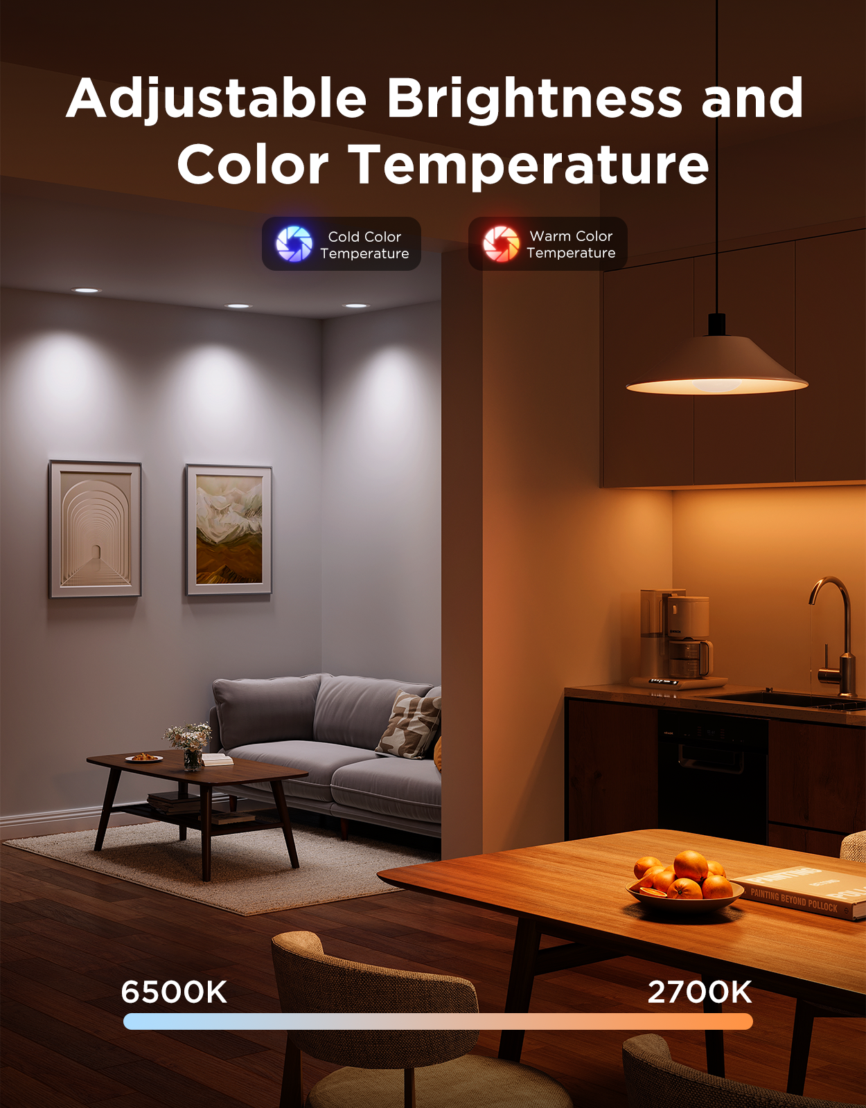 Govee BR30 Smart Colored Light Bulbs E26 850lm