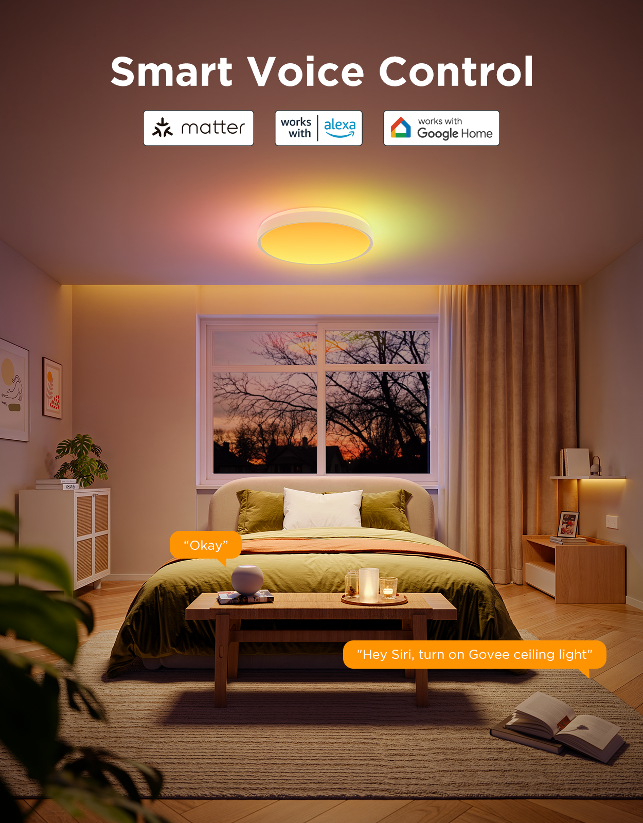 Refurbished Govee 15-Inch RGBICWW Smart Ceiling Light Pro
