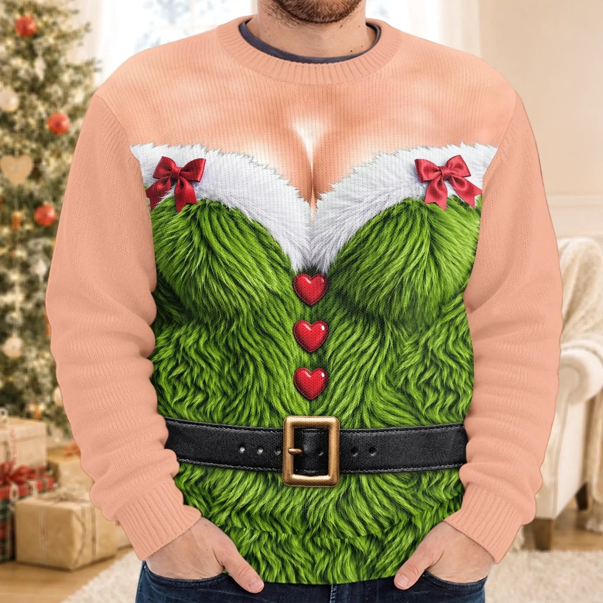Custom Funny Ugly Sweatshirt - Personalized Christmas Birthday Gifts For Wife, Daughter, Besties, Sisters, Granddaughter, Grandma, Mom, Yourself - Serving Elf Glam