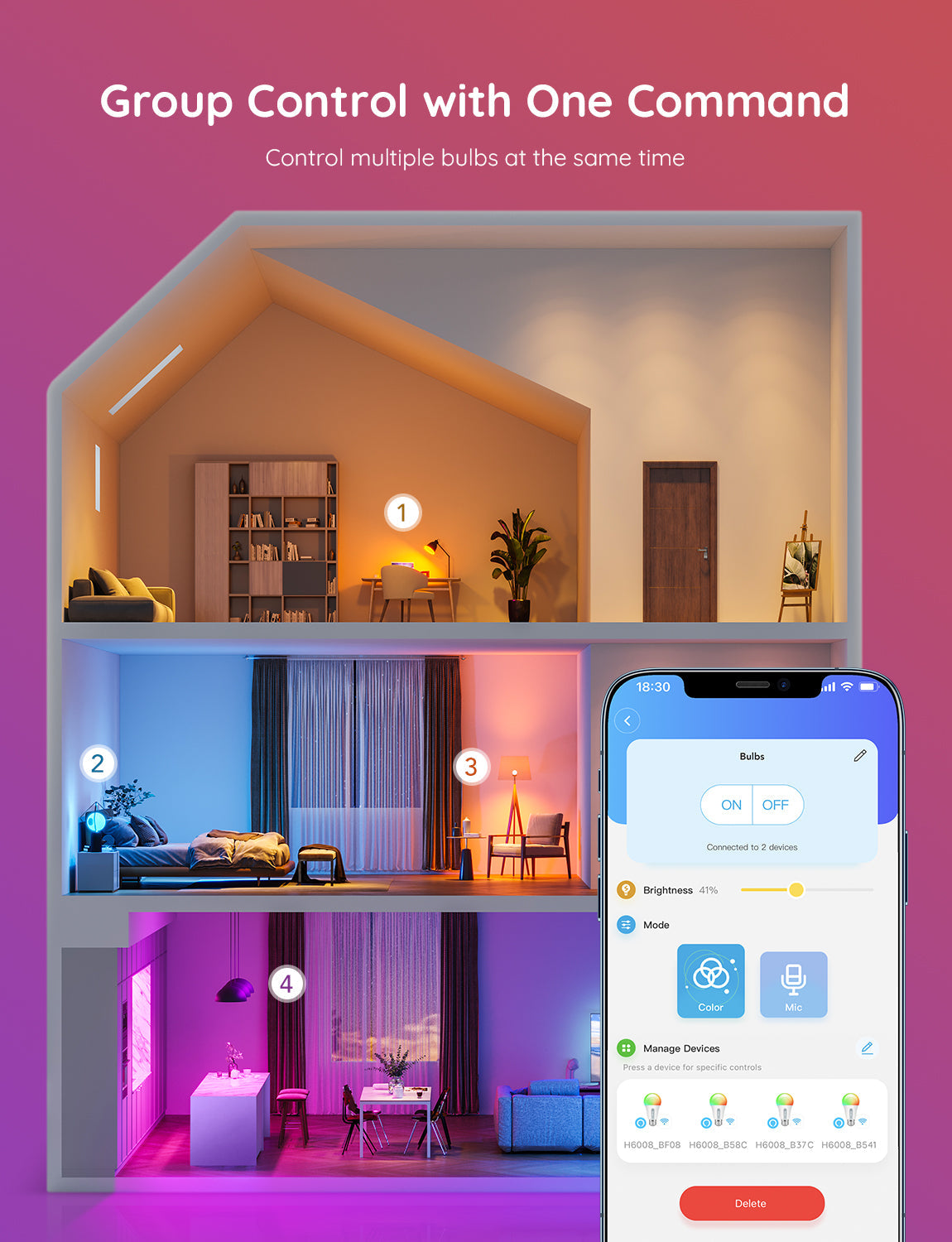 Govee A19 Smart LED Light Bulbs E26 800lm