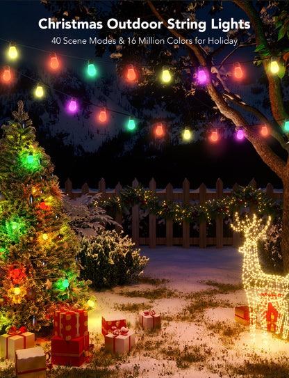 Refurbished Govee RGBIC Warm White Wi-Fi & Bluetooth Smart Outdoor String Lights
