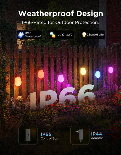 Refurbished Govee Smart Outdoor S14 Bulb String Lights 2