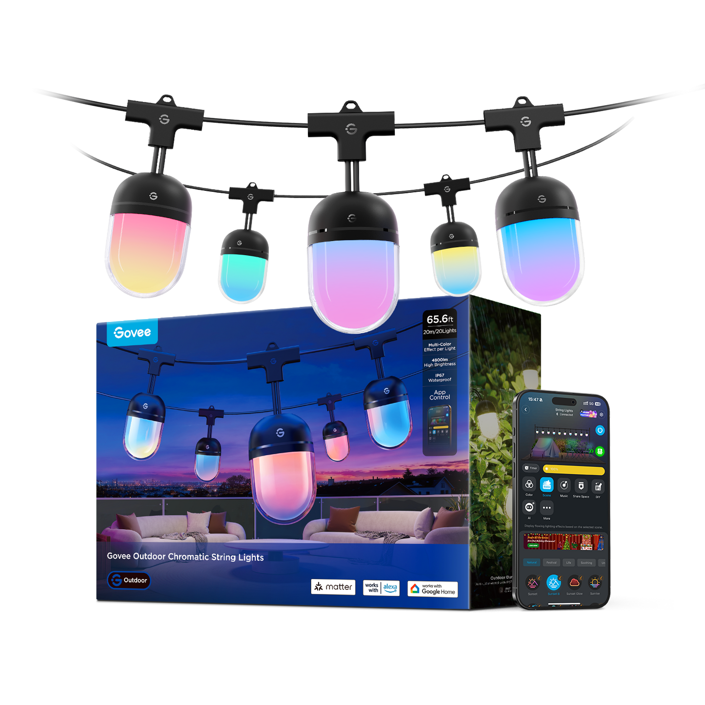 【Business Only】Govee Outdoor Chromatic String Lights