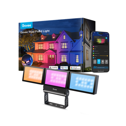Refurbished Govee Outdoor Triad Flood Lights