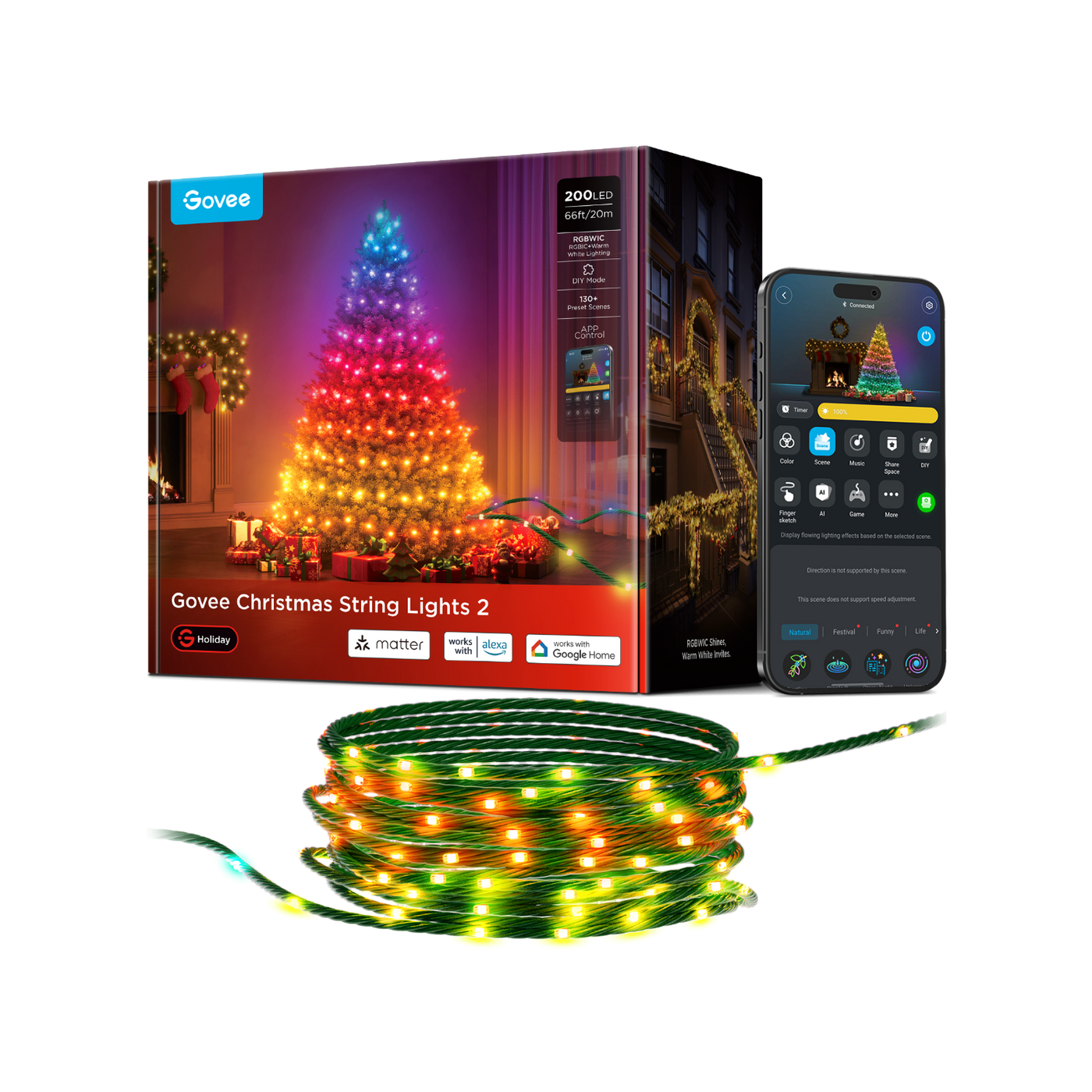 Refurbished Govee Christmas String Lights 2