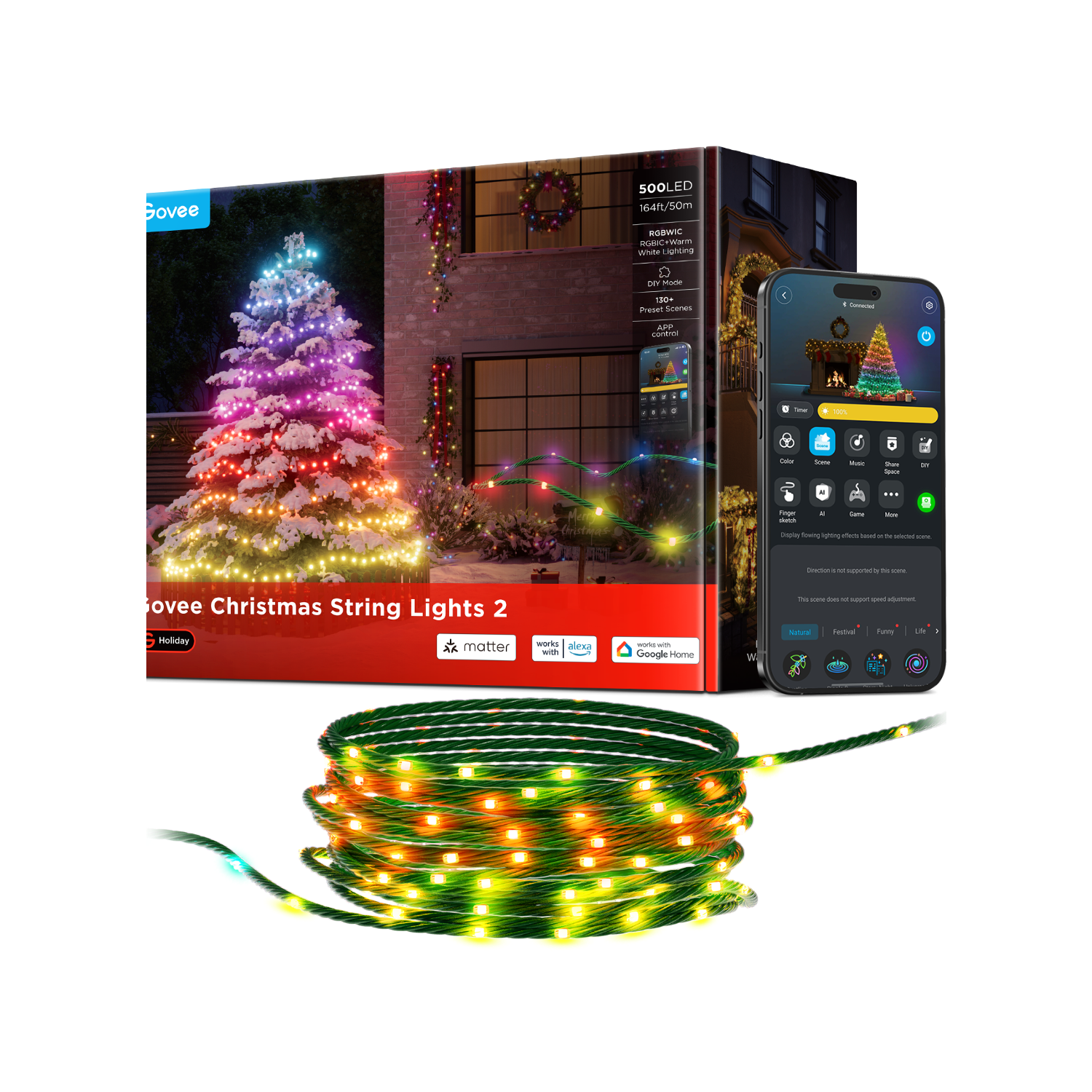 Refurbished Govee Christmas String Lights 2