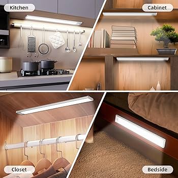 4-Pack Rechargeable LED Motion Sensor Lights