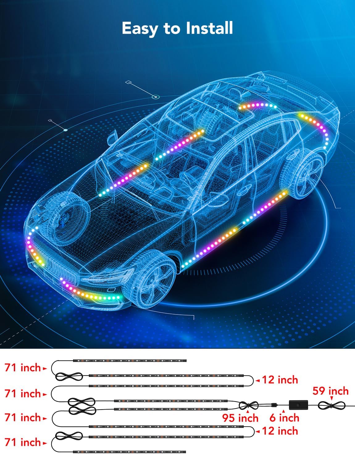 【Business Only】Govee RGBIC Car Underglow Lights