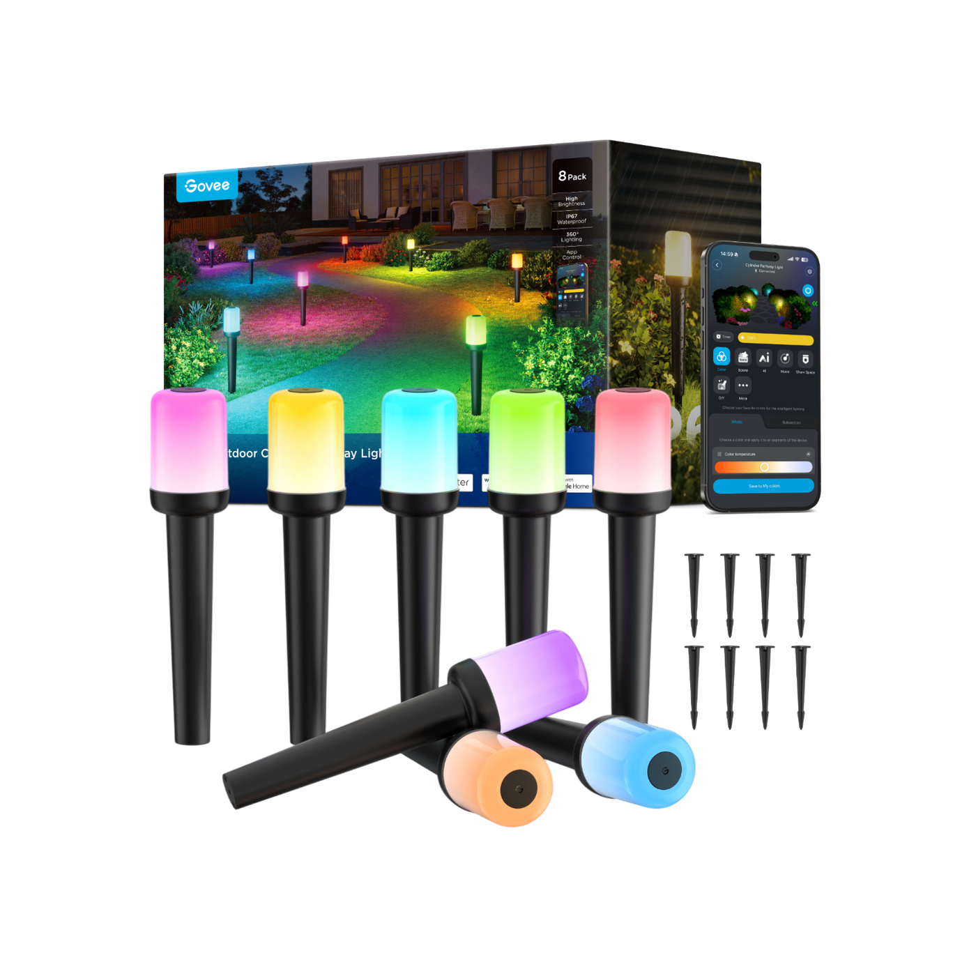 【Business Only】Govee Outdoor Cylinder Pathway Lights