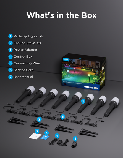 Govee Outdoor Cylinder Pathway Lights