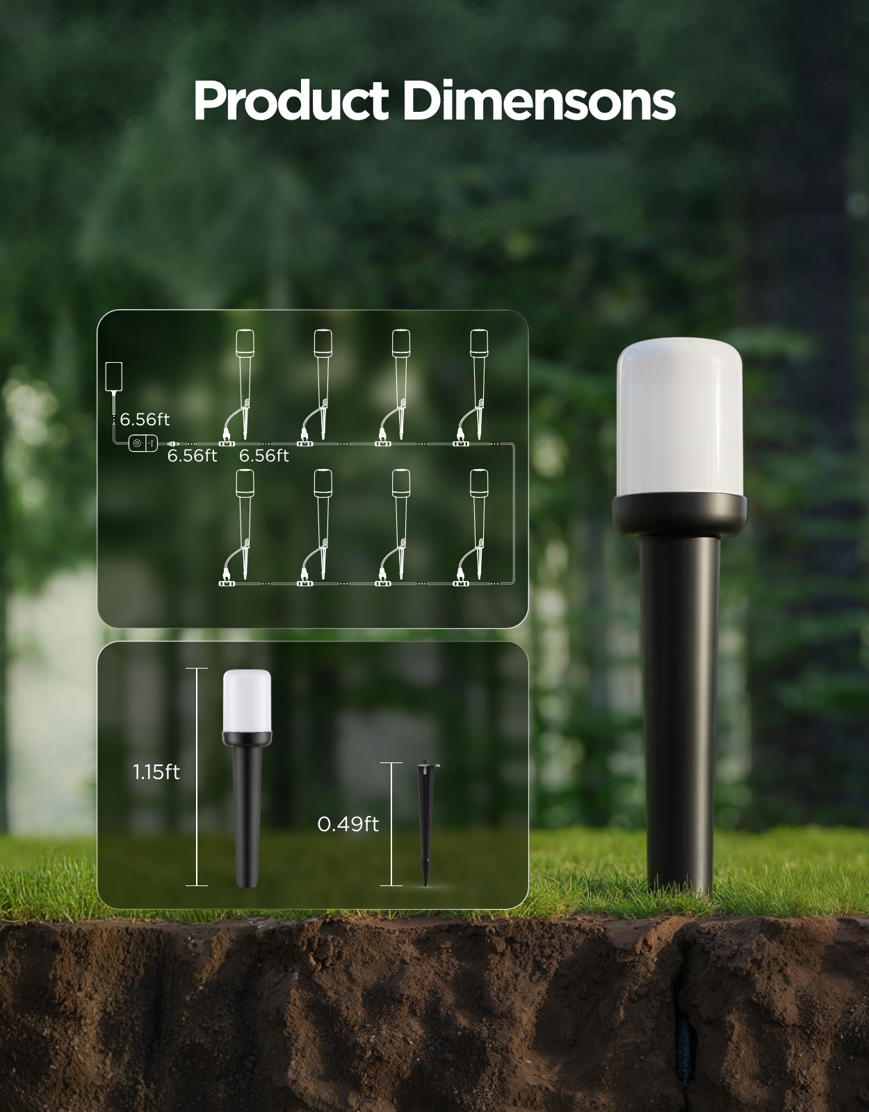 【Business Only】Govee Outdoor Cylinder Pathway Lights