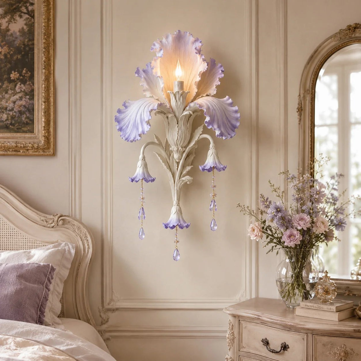 🕯️Enchanted Iris Bloom Wall Sconce