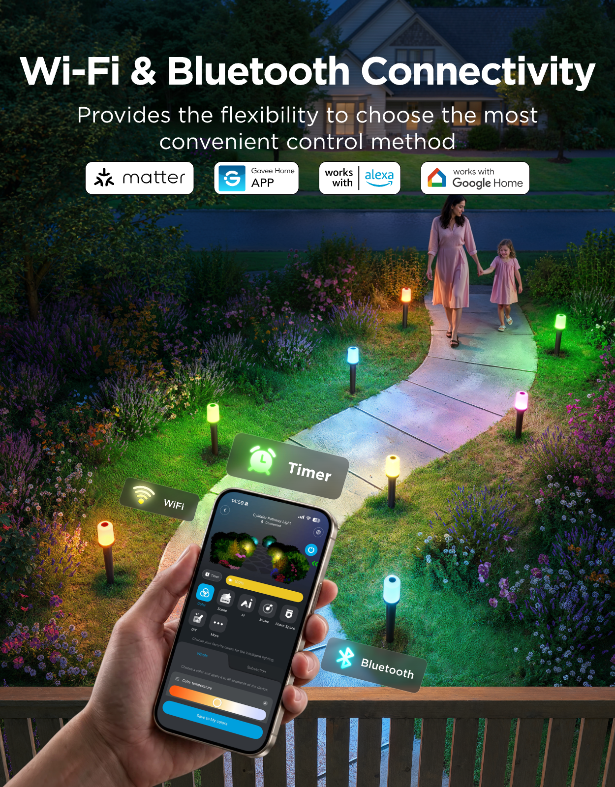 Govee Outdoor Cylinder Pathway Lights