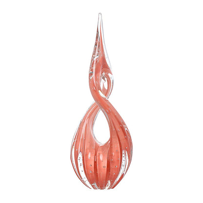 Eight Murano Crystal Sculpture – Pink Quartzo