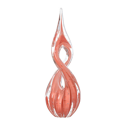 Eight Murano Crystal Sculpture – Pink Quartzo