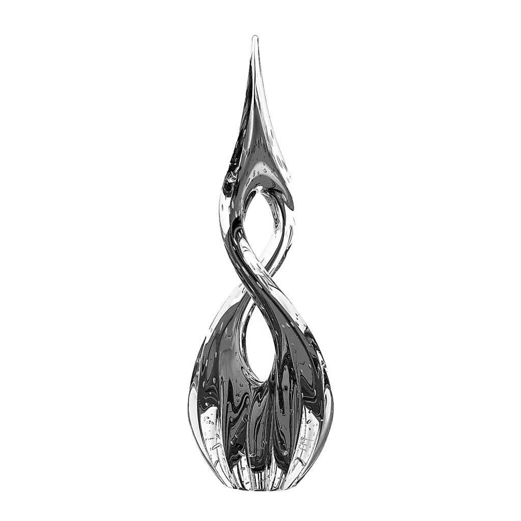 Eight Murano Crystal Sculpture – Graphite — Murano Glass Decor