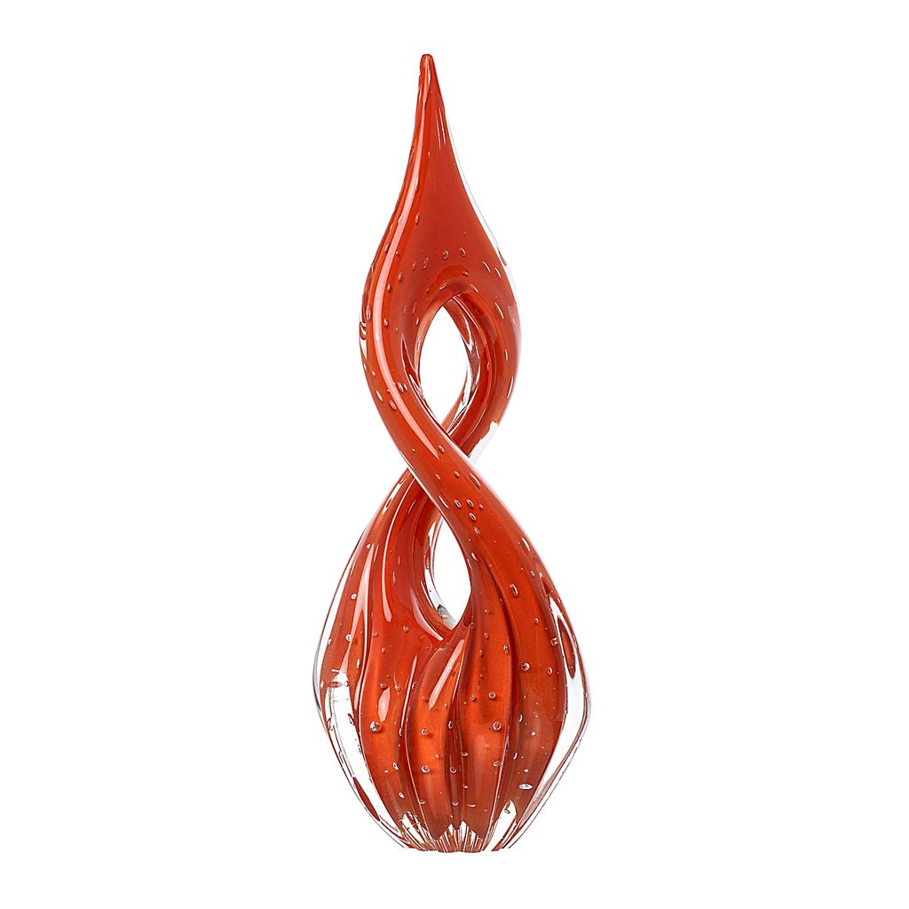 Eight Murano Crystal Sculpture – Terracotta — Murano Glass Decor