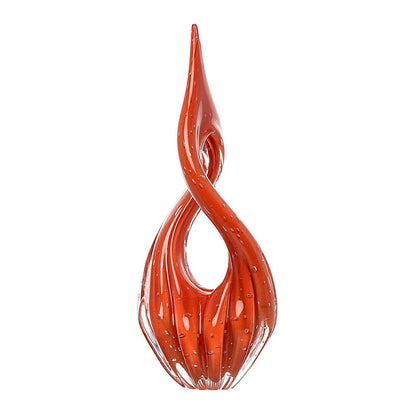 Eight Murano Crystal Sculpture – Terracotta