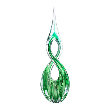 Eight Murano Crystal Sculpture – Green Esmeralda