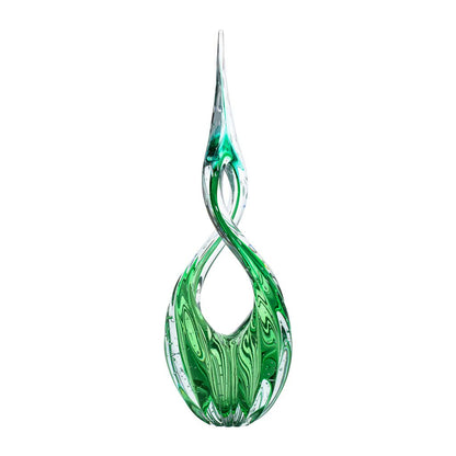 Eight Murano Crystal Sculpture – Green Esmeralda