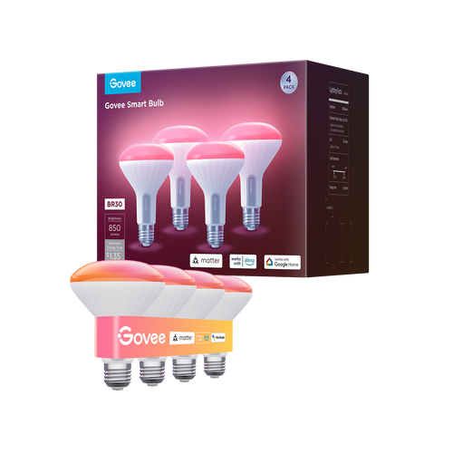 【Business Only】Govee BR30 Smart Colored Light Bulbs E26 850lm