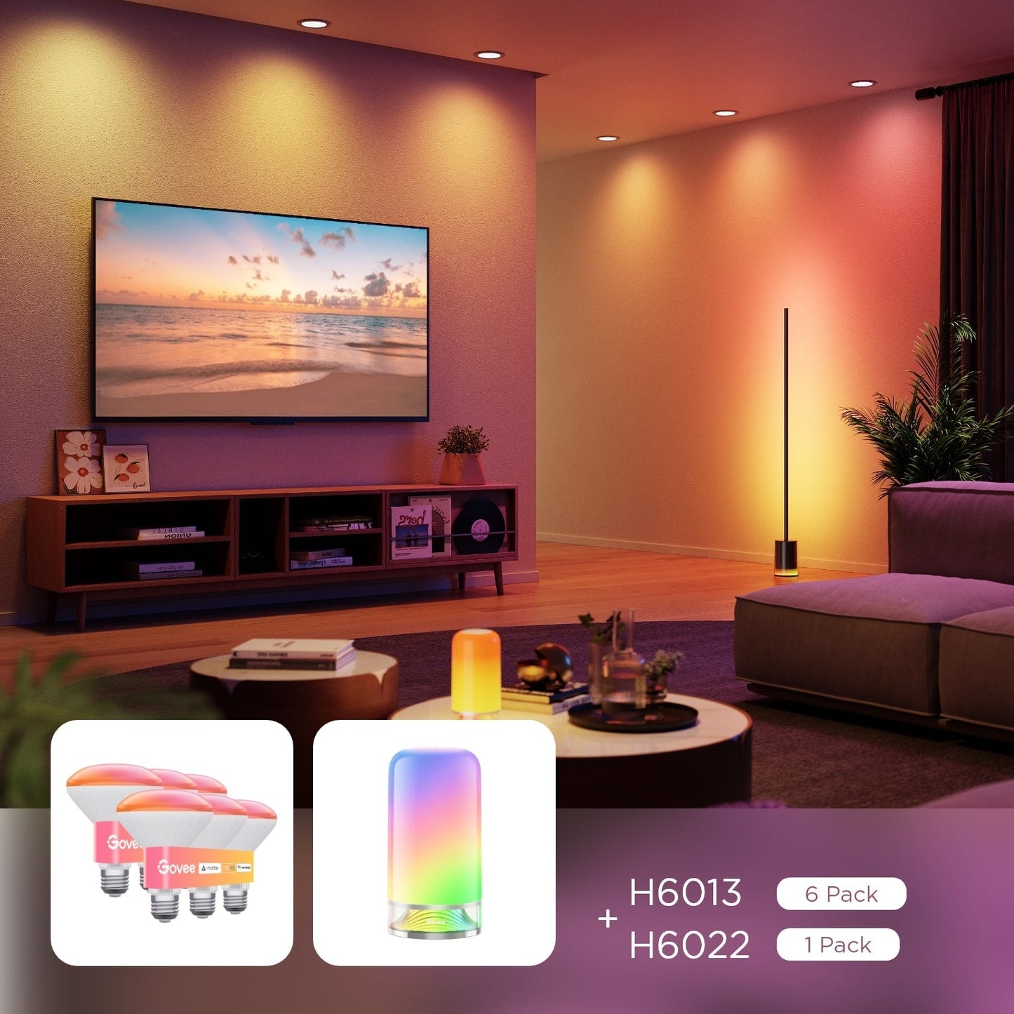 Refurbished Govee E26 Smart LED Colored Light Bulbs