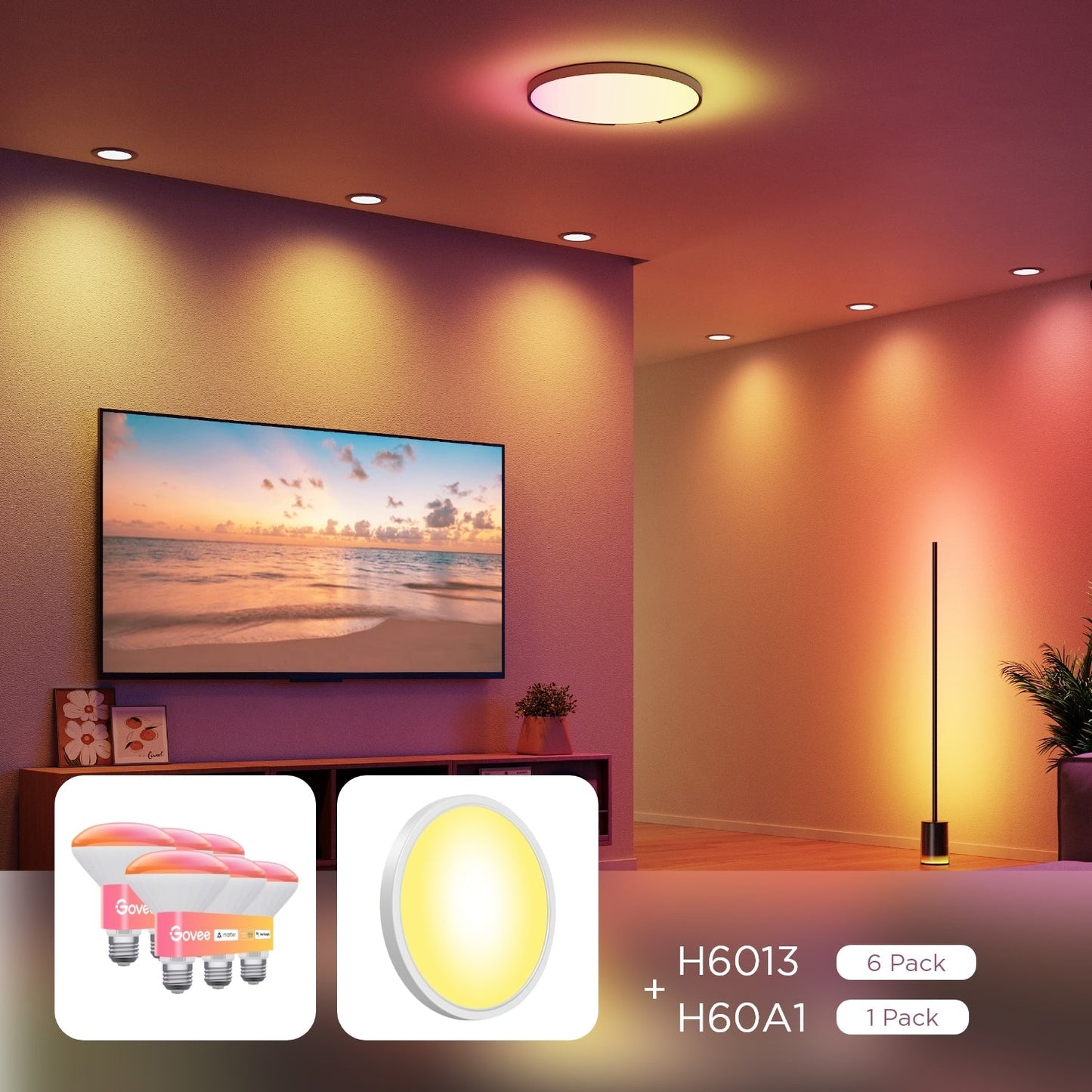 Refurbished Govee E26 Smart LED Colored Light Bulbs