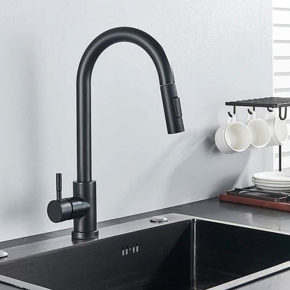 Gourmet Kitchen Faucet – Slim Black Fosco