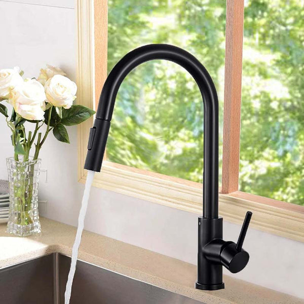 Gourmet Kitchen Faucet – Slim Black Fosco