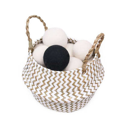 Boho Woven Basket Set – White