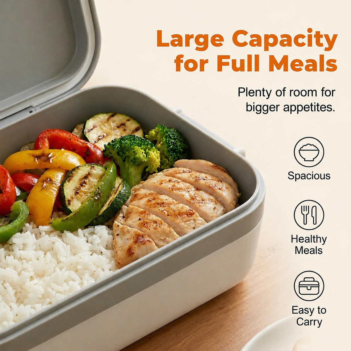 🎀🎀RECHARGEABLE🍱⚡ Portable electric lunch box with self-heating 🔋🌡️