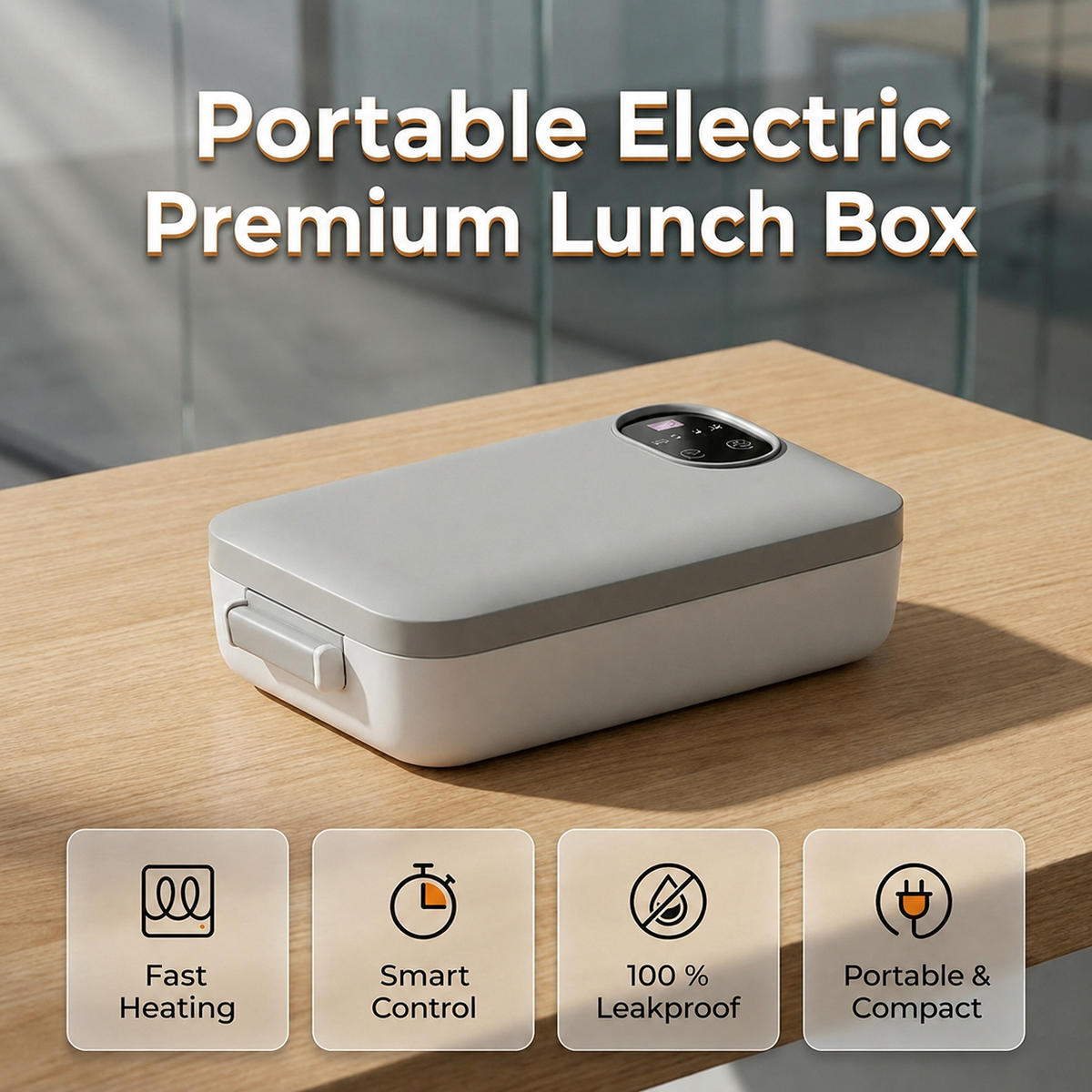 🎀🎀RECHARGEABLE🍱⚡ Portable electric lunch box with self-heating 🔋🌡️