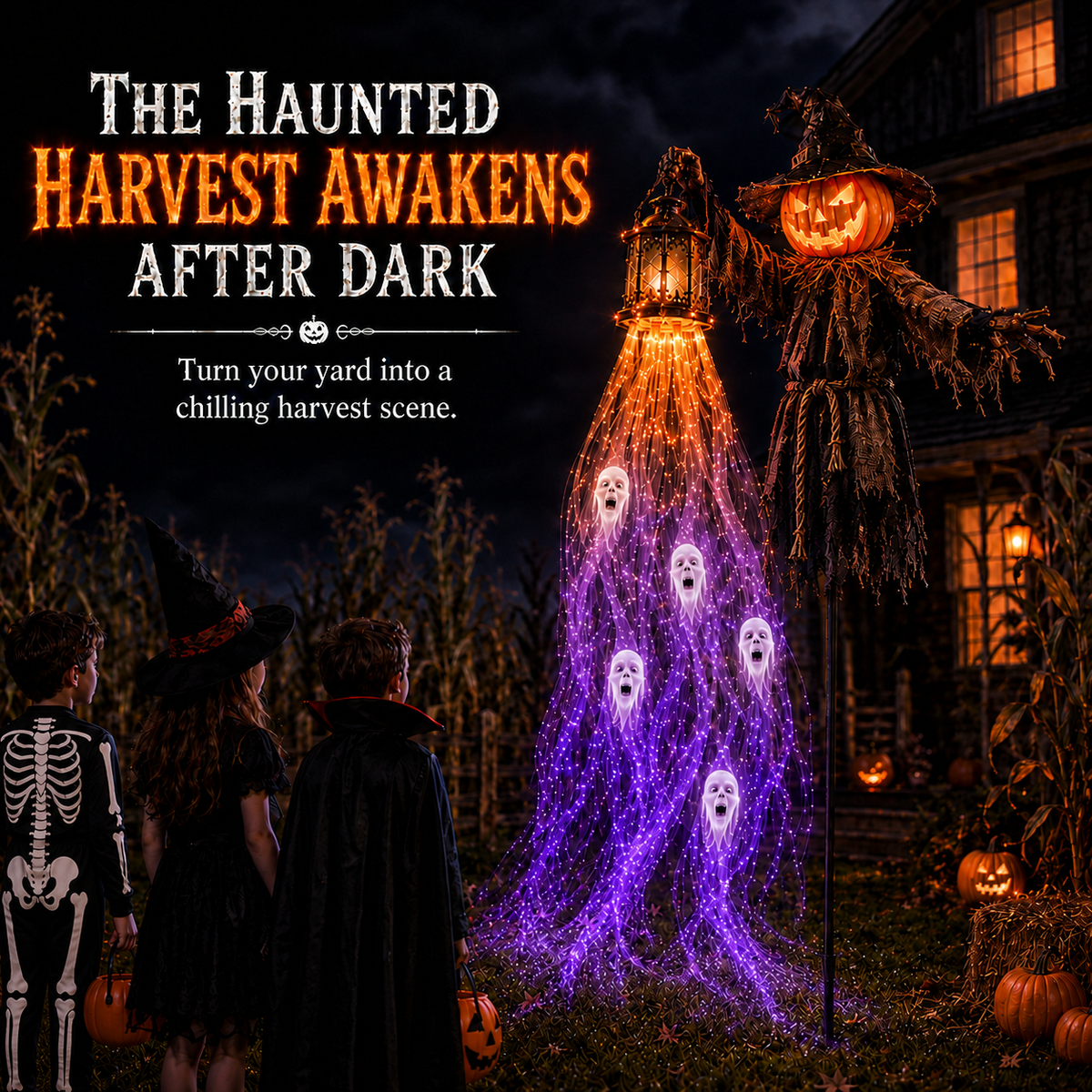 🎃 Soul Harvester Animated Garden Light | Spooky Halloween Yard Decor