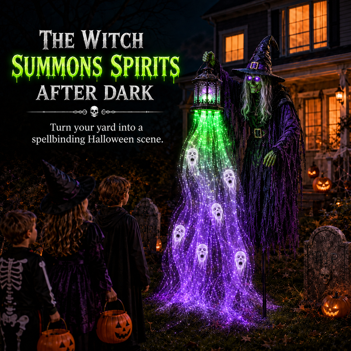 🎃 Soul Harvester Animated Garden Light | Spooky Halloween Yard Decor