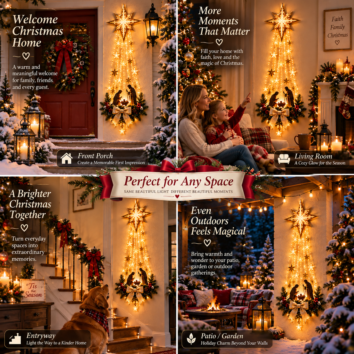 ✨ Last Day — 49% OFF ✨ 🎄✝️ Bethlehem Star Nativity Wall Light — A Beautiful Symbol of Faith