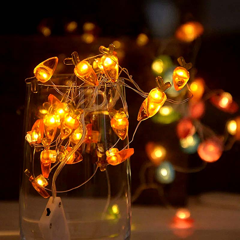Easter String Lights – Bunny & Carrot