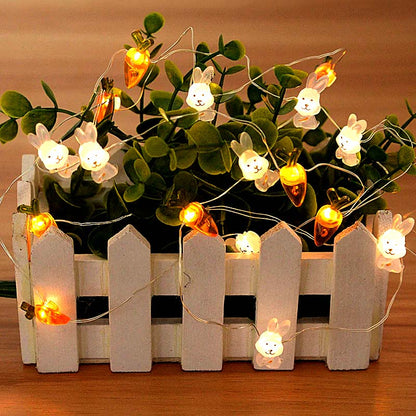 Easter String Lights – Bunny & Carrot