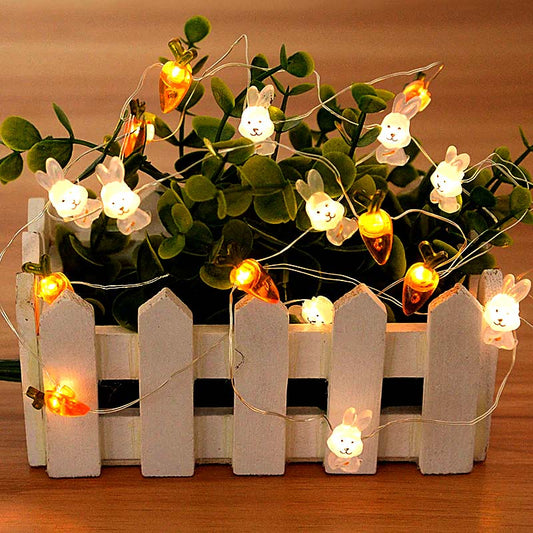 Easter String Lights – Bunny & Carrot