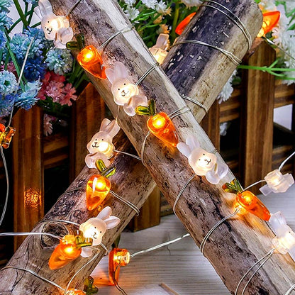 Easter String Lights – Bunny & Carrot