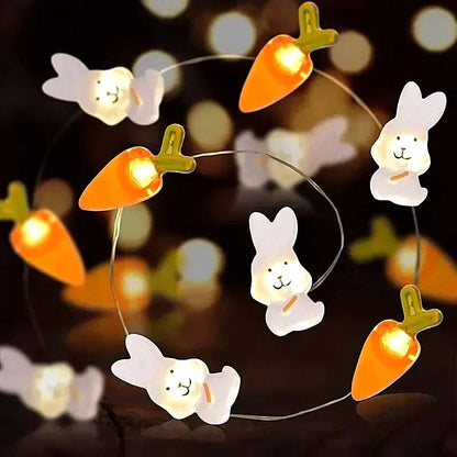 Easter String Lights – Bunny & Carrot